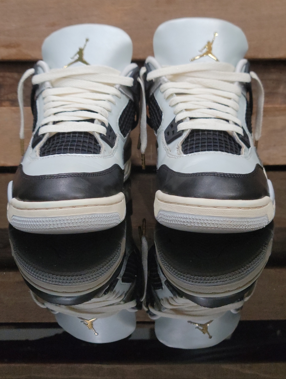 Nike Air Jordan 4 Retro "Platinum Gold" Wmns 8 Same Day Shipping - Picture 6 of 14